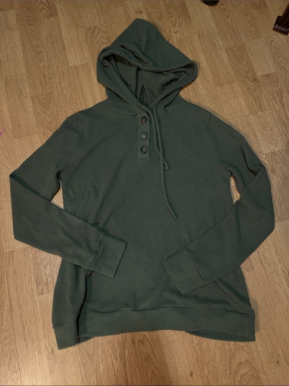 Pink Clover Sweater in Forest Green